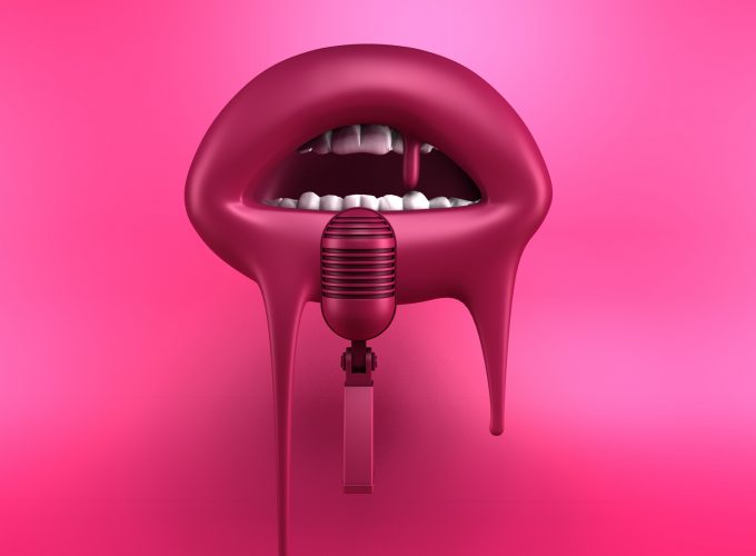 Wallpaper lips, 4k, HD wallpaper, red, microphone, abstract, 3D, Abstract 9363014126